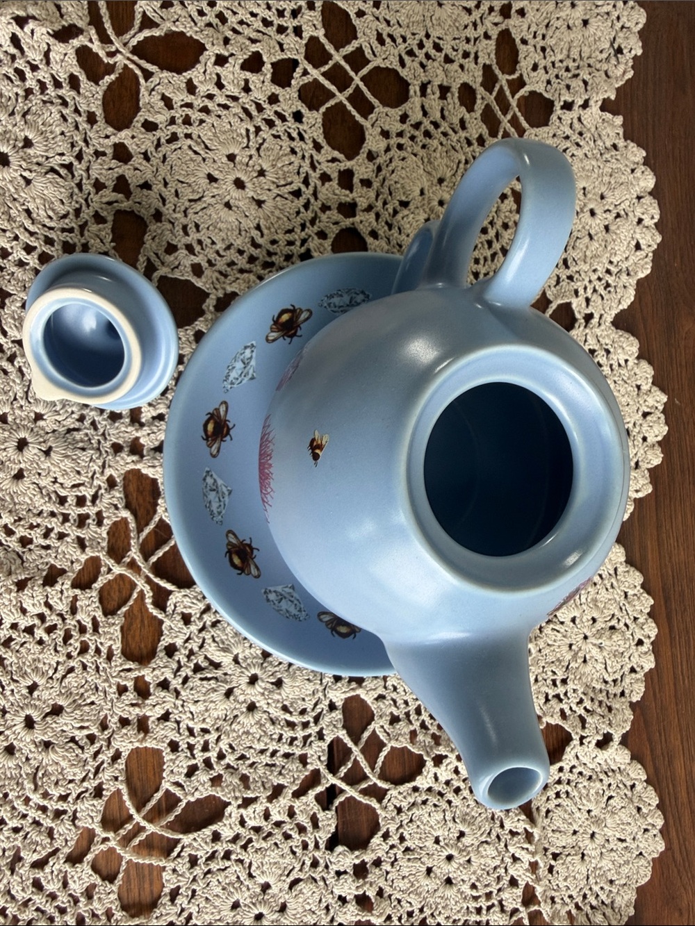 Bridgerton x Sue Tsai Teapot for One Tea Set‎ Blue Floral Hummingbird - Picture 4 of 8